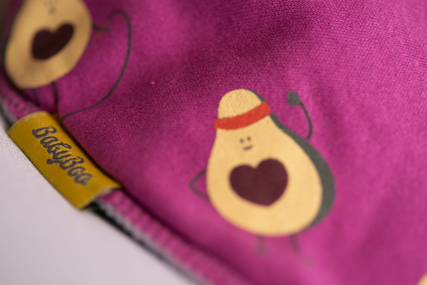 Skipping avo organic cotton DribbleBoo bandana bib