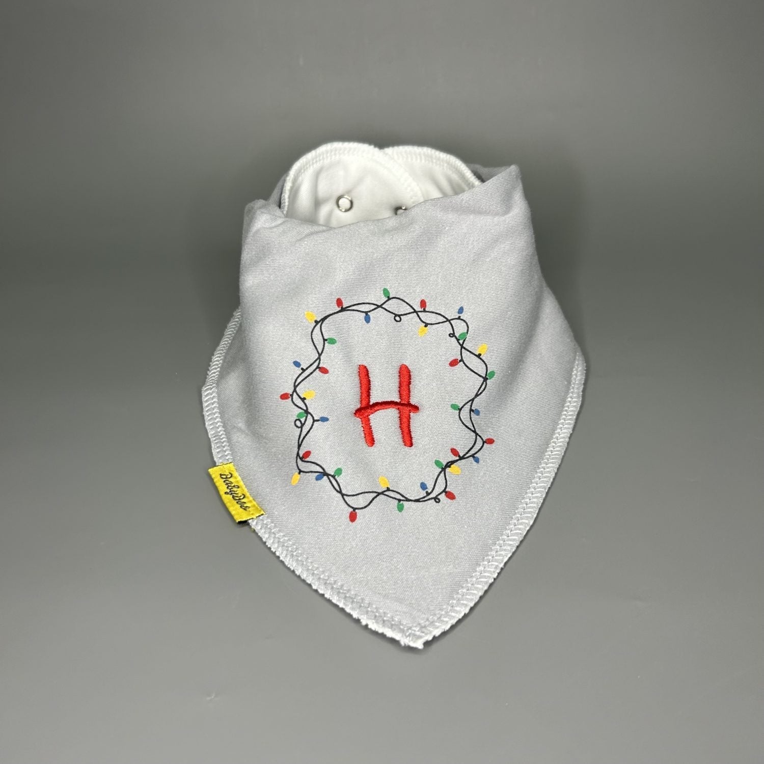 Personalised fairy lights organic cotton DribbleBoo bandana bib