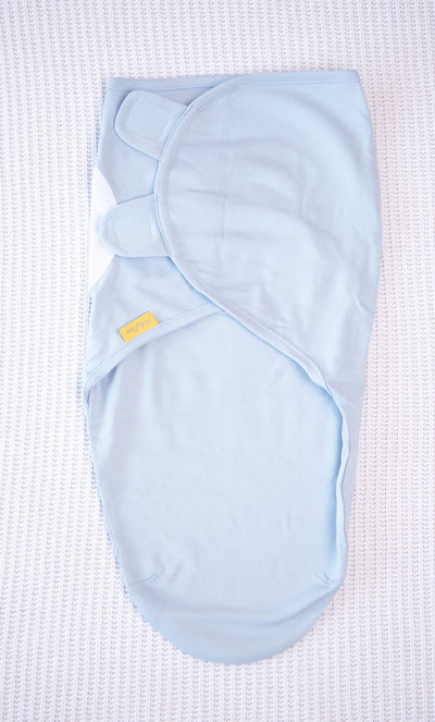 Baby blue organic cotton SwaddleBoo