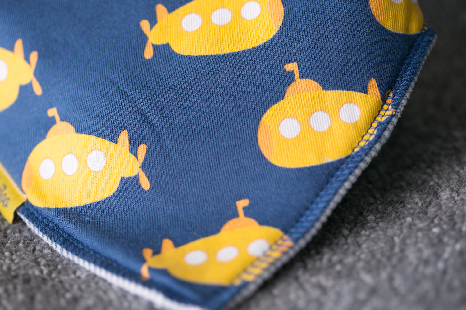 Yellow Submarines organic cotton DribbleBoo bandana bib