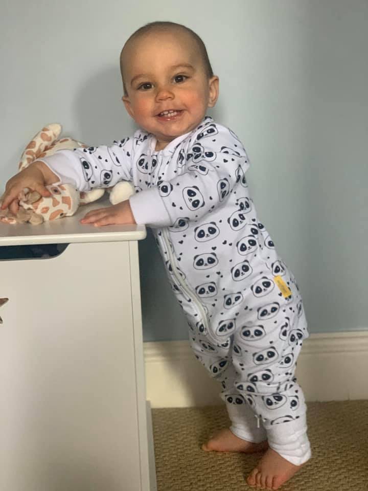 Panda love organic cotton ZippyBoo suit