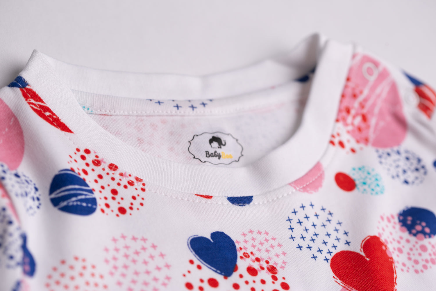 Abstract hearts organic cotton loungewear set
