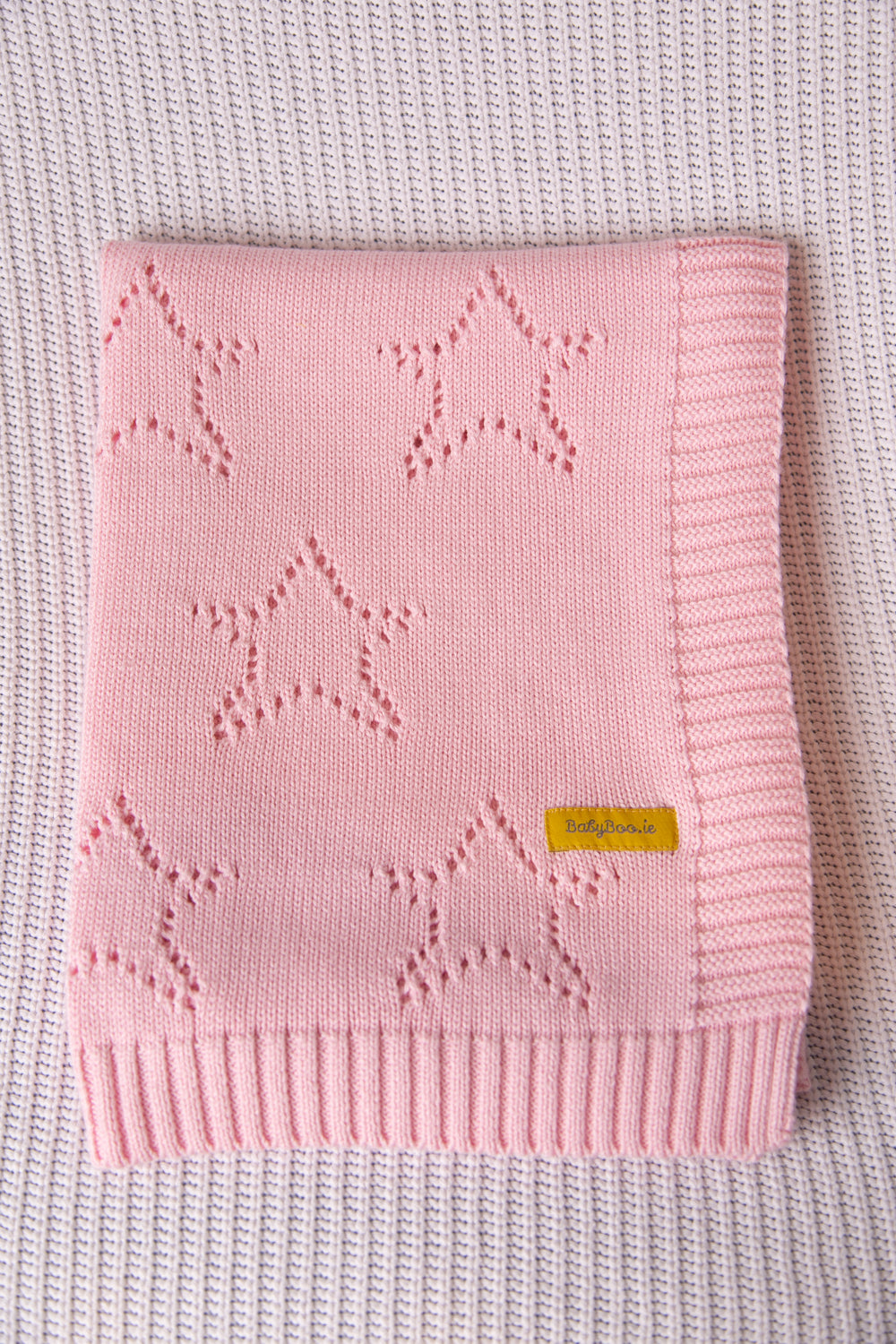 Pink organic cotton star style BlankieBoo