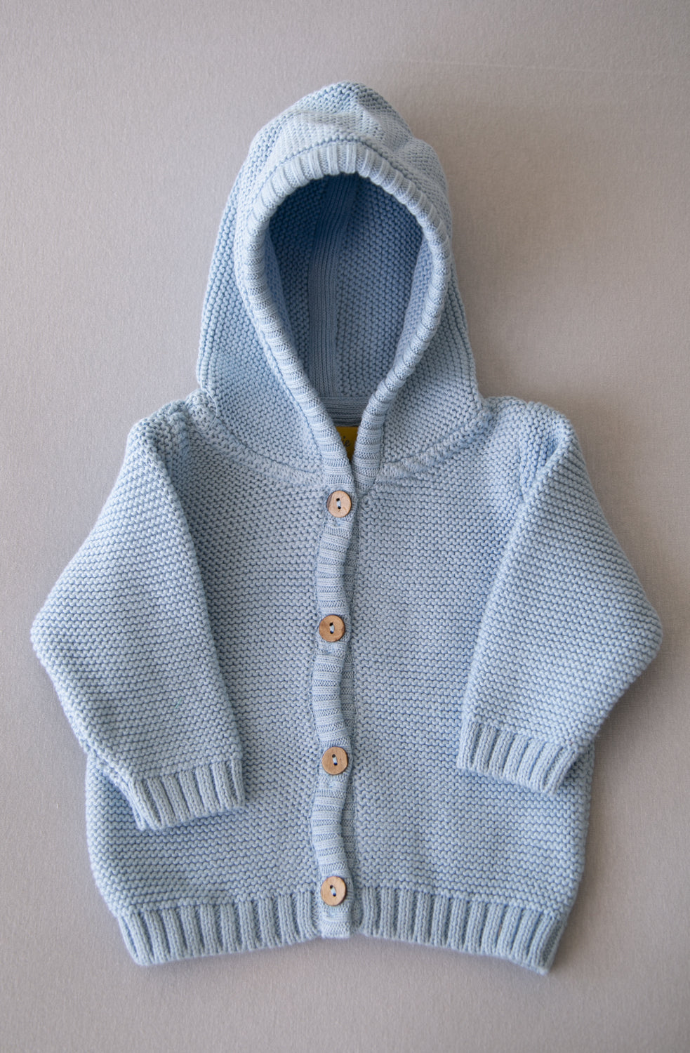 Baby blue organic cotton hoodie