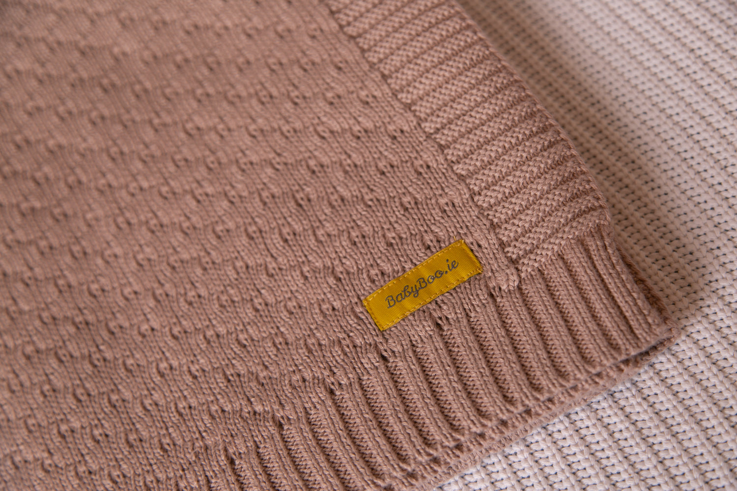 Stone organic cotton honeycomb style BlankieBoo