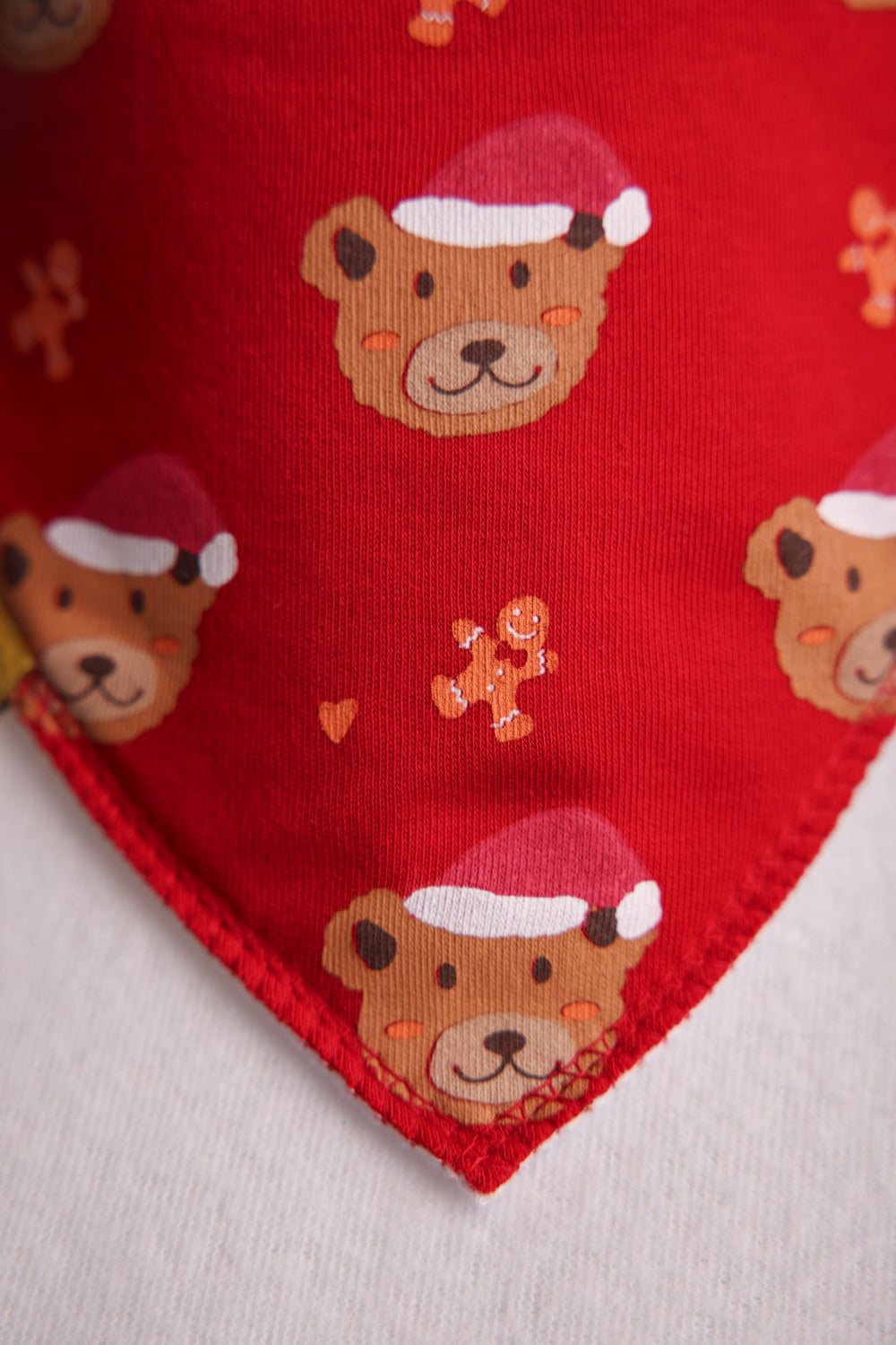 Christmas Teddies organic cotton DribbleBoo bandana bib