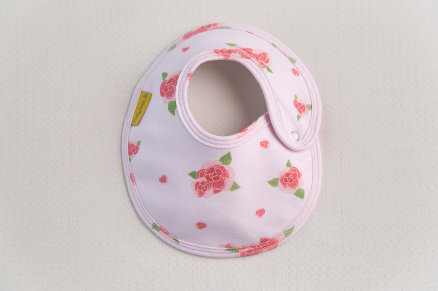 Roses organic cotton LittleBoo baby bib