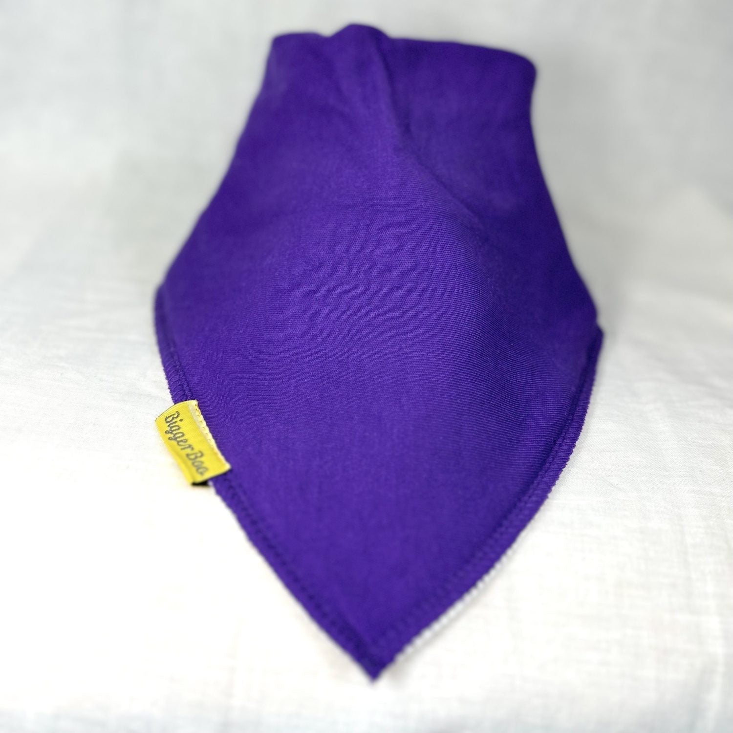 Just purple organic cotton BiggerBoo bandana bib (age 3+)