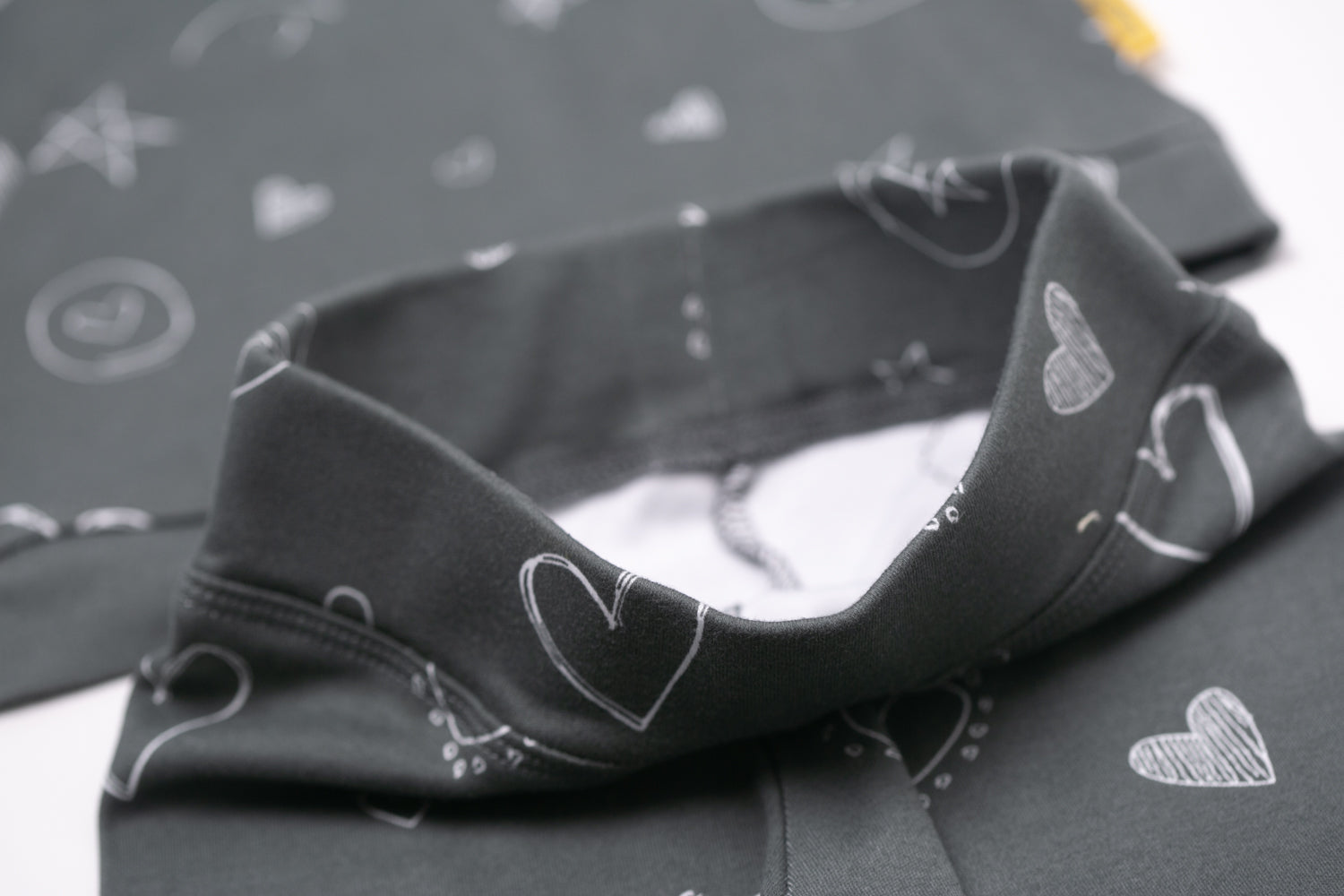 Grey doodling organic cotton loungewear set