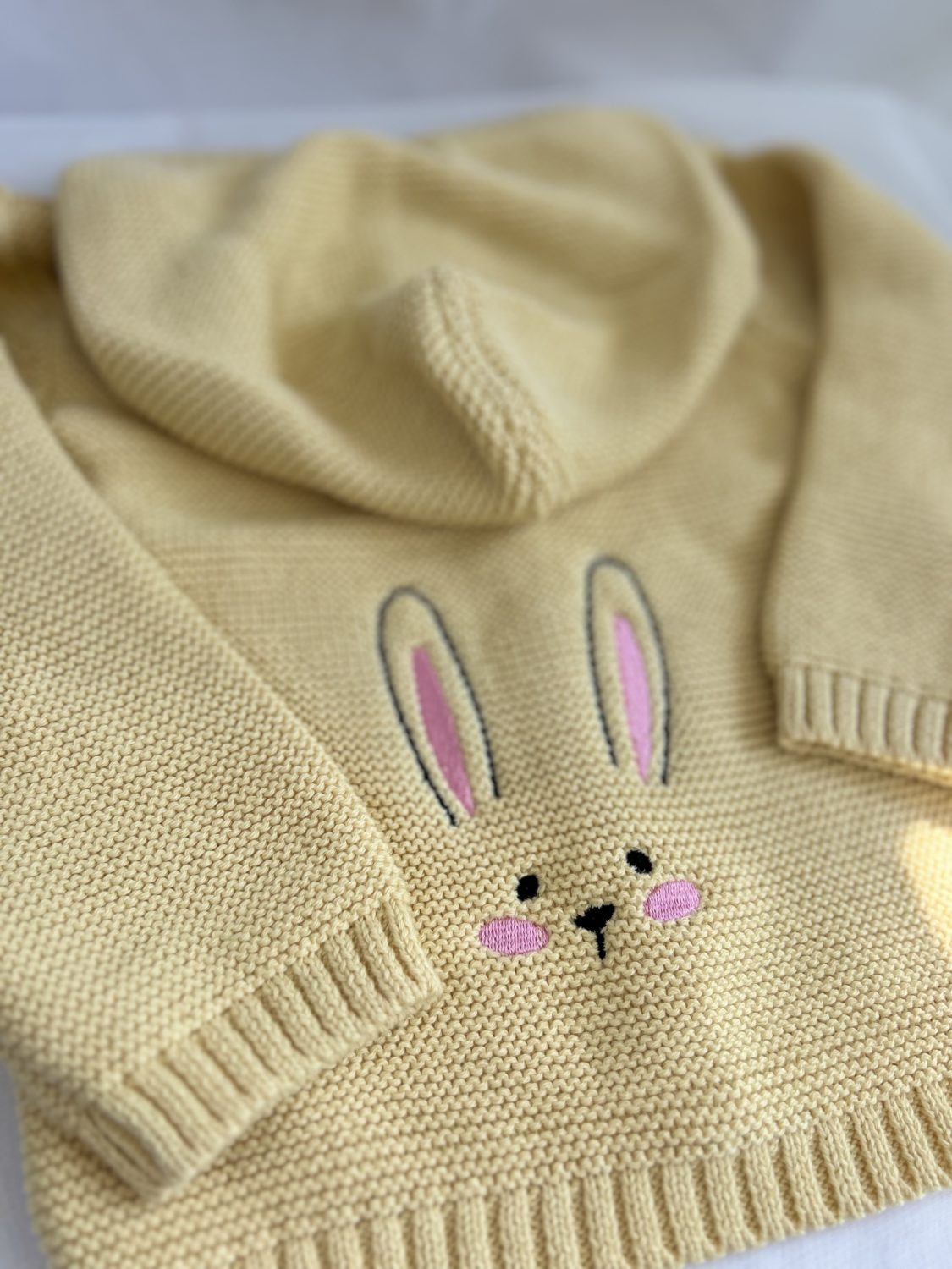 Cute Bunny Organic Cotton Hoodie Cardigan