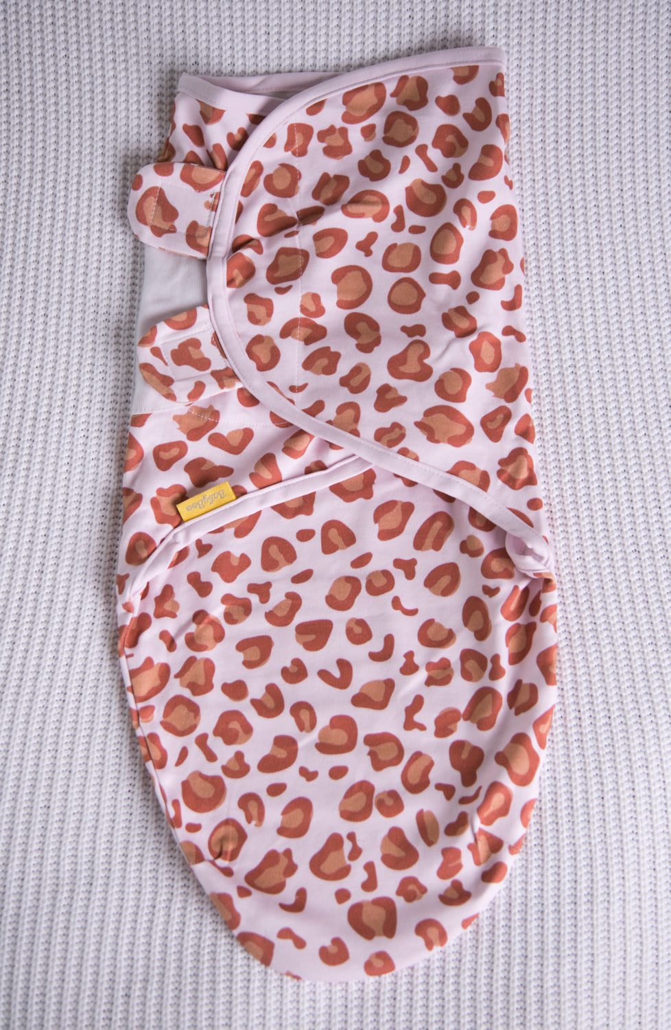 Blush leopard organic cotton SwaddleBoo