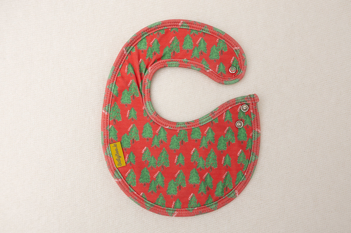 Red Crann organic cotton LittleBoo baby bib