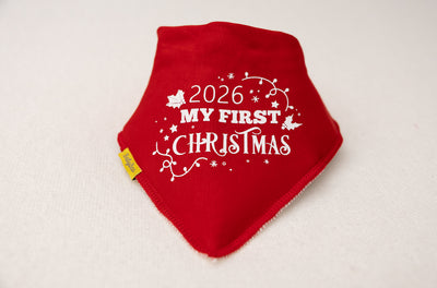 2026 first Christmas organic cotton DribbleBoo bandana bib