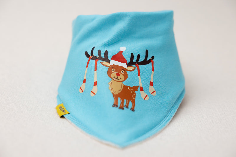 Christmas Camán organic cotton DribbleBoo bandana bib