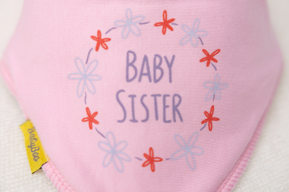 Baby Sister organic cotton DribbleBoo bandana bib
