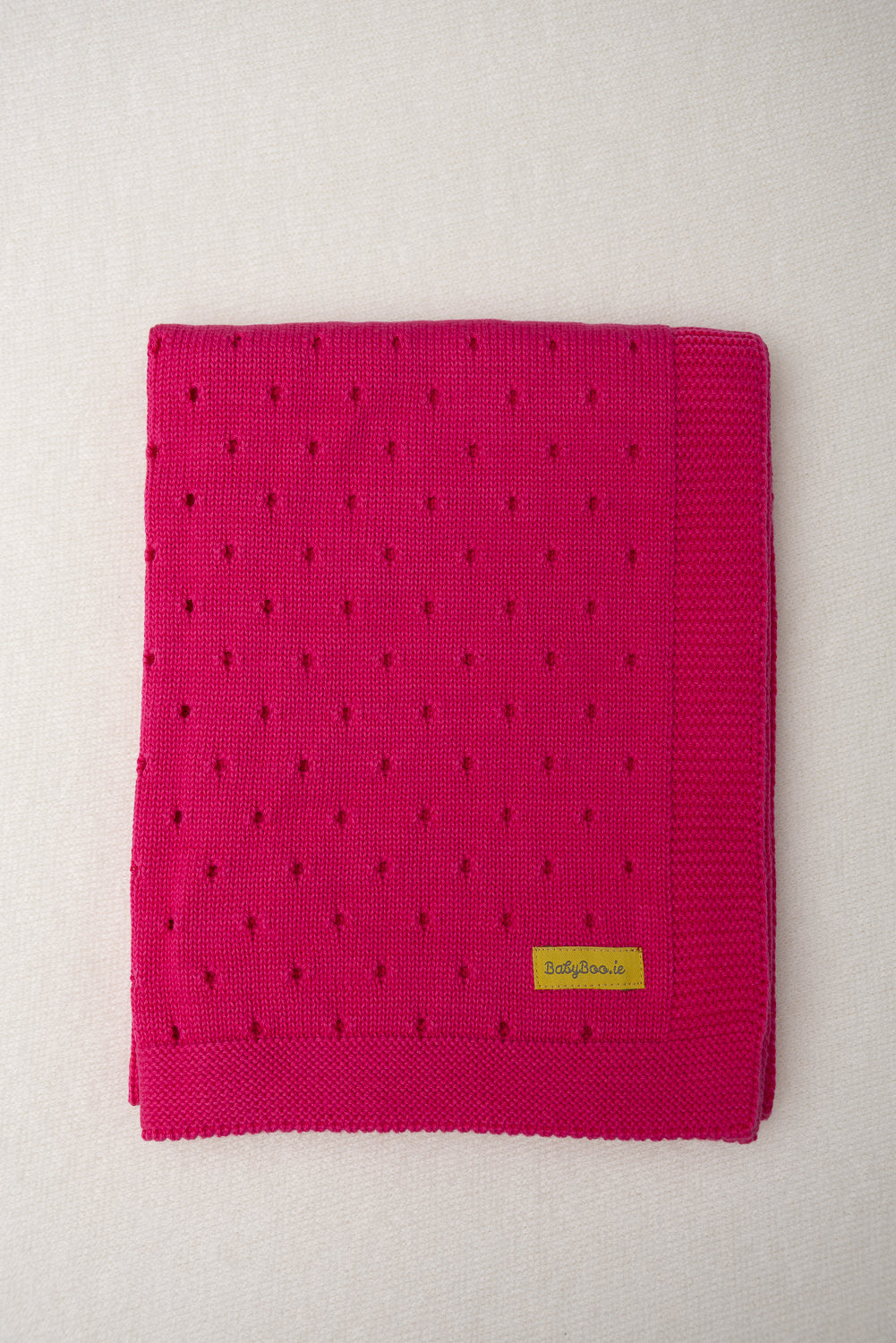 Organic cotton cerise cellular BlankieBoo