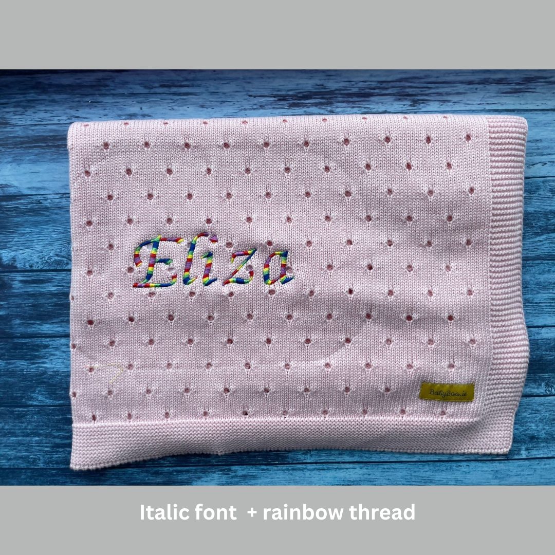 Organic cotton baby pink cellular BlankieBoo