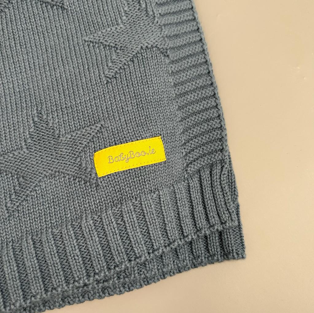 Our little star indigo organic cotton BlankieBoo