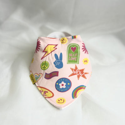 Good vibes only Organic Cotton DribbleBoo Bandana bib
