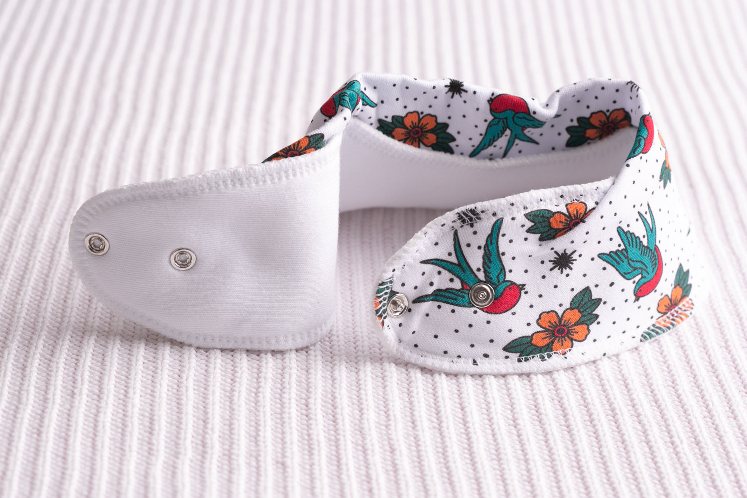 Soaring Swallows organic cotton DribbleBoo bandana bib