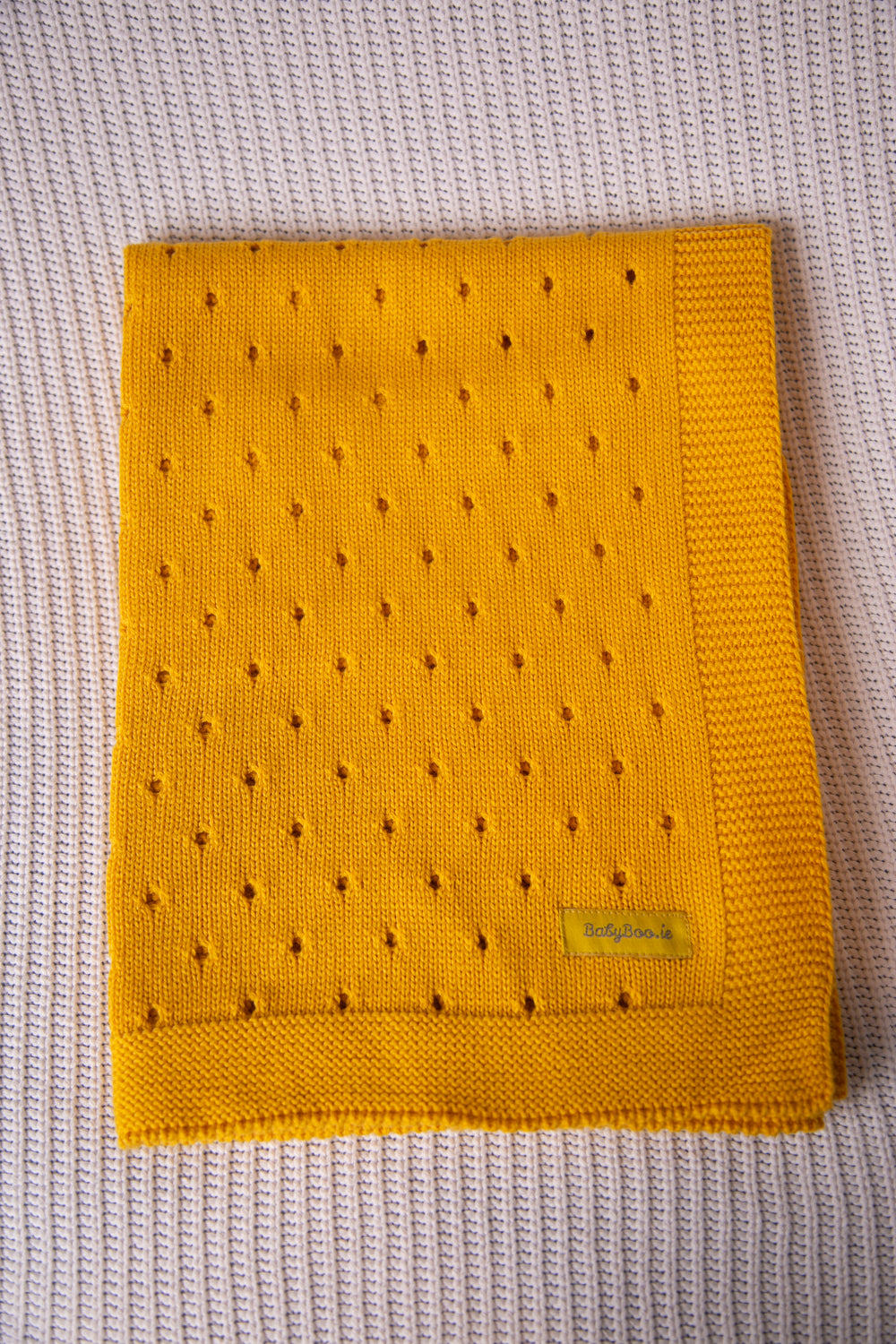 Organic cotton turmeric cellular BlankieBoo