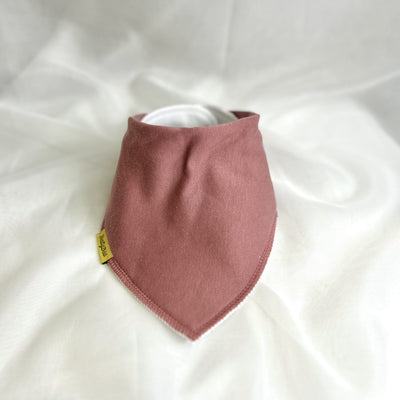 Just rose pink organic cotton DribbleBoo bandana bib