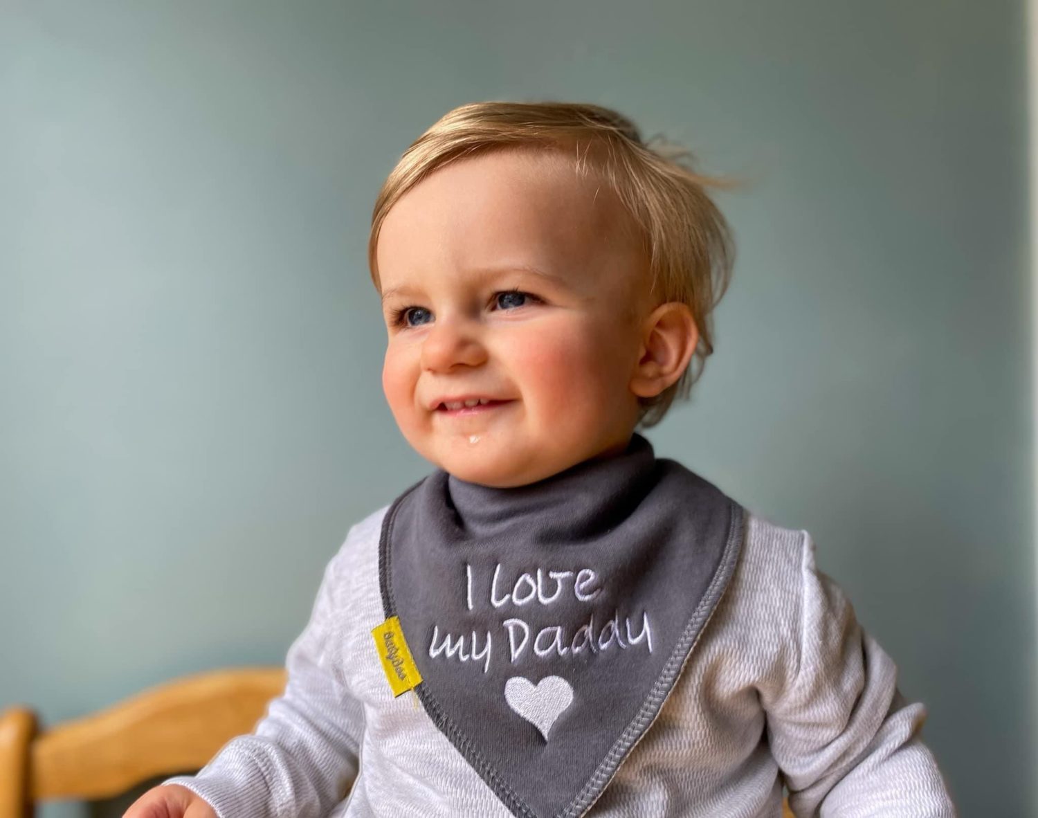 I love my Daddy organic cotton bandana bib