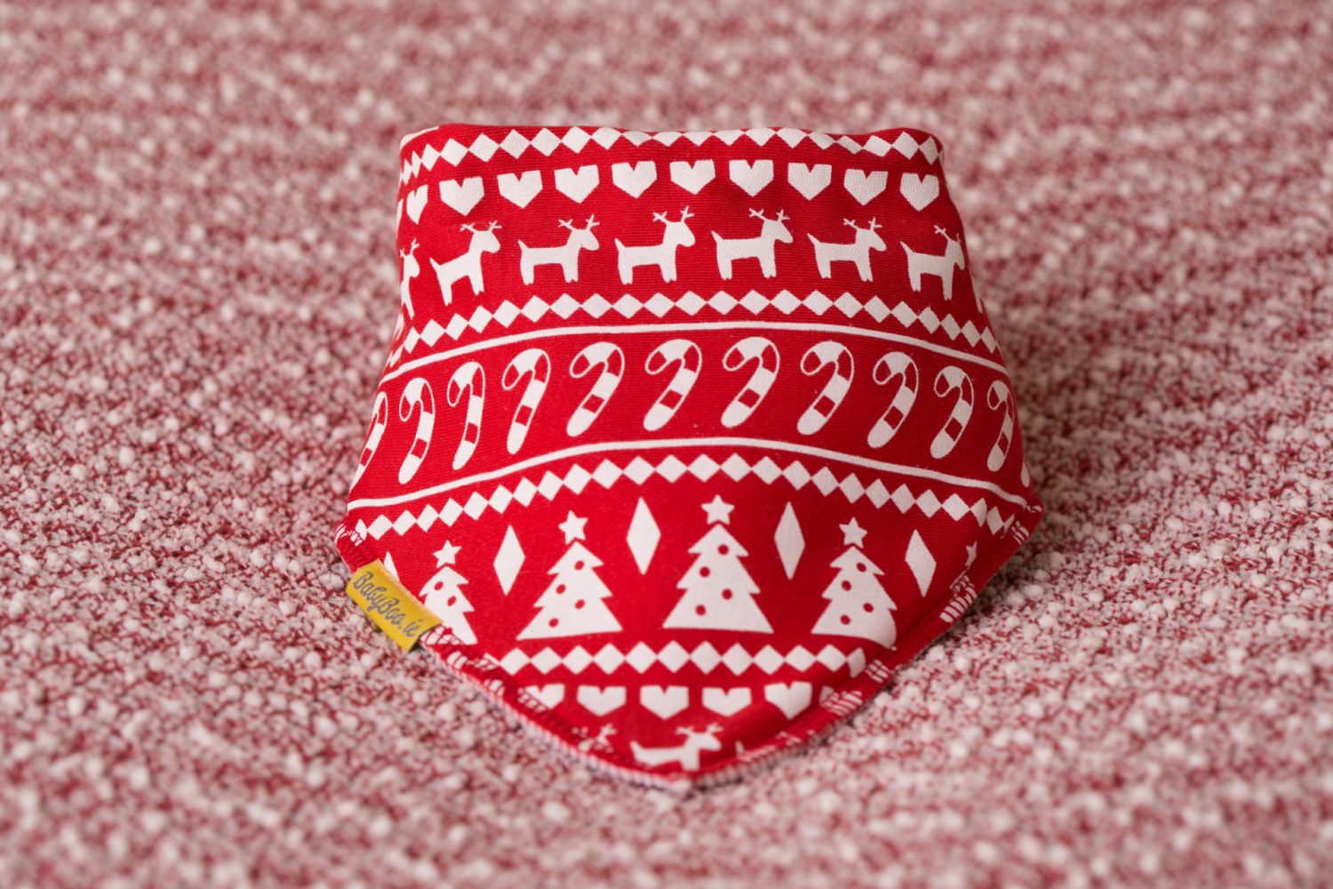Red Nordic organic cotton Dribbleboo bandana bib
