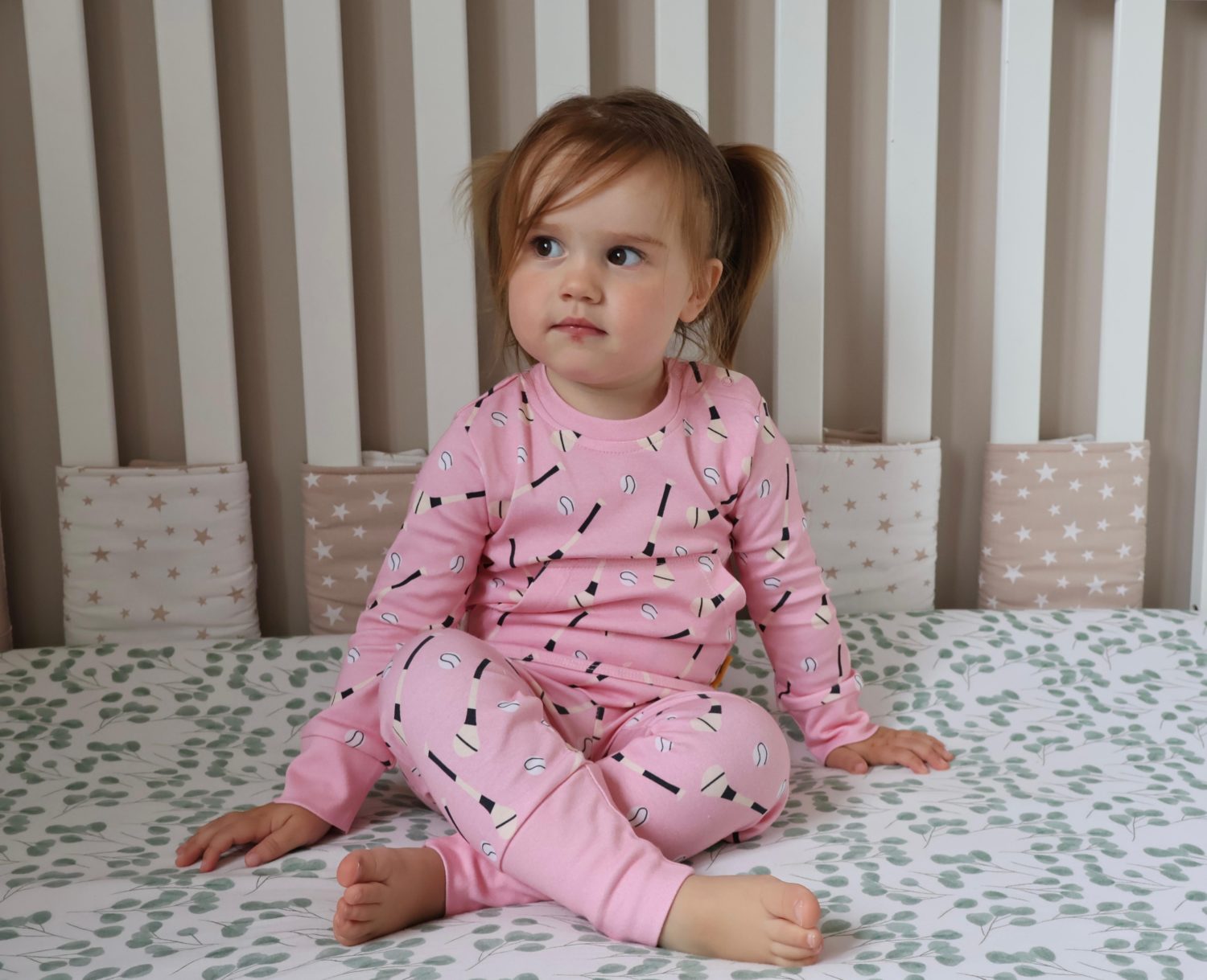 Pink GAA fan organic cotton loungewear set