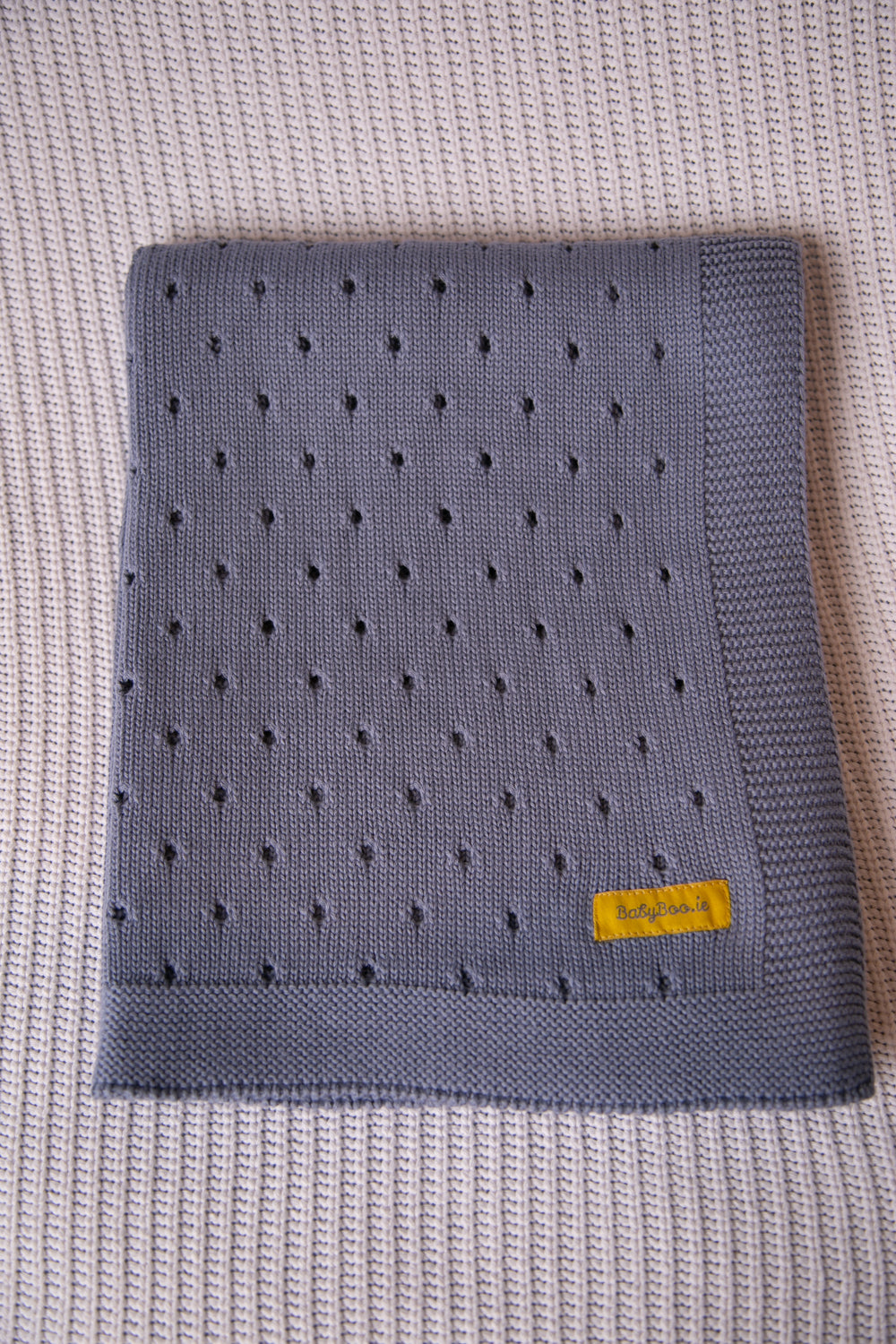 Organic cotton blue cellular BlankieBoo