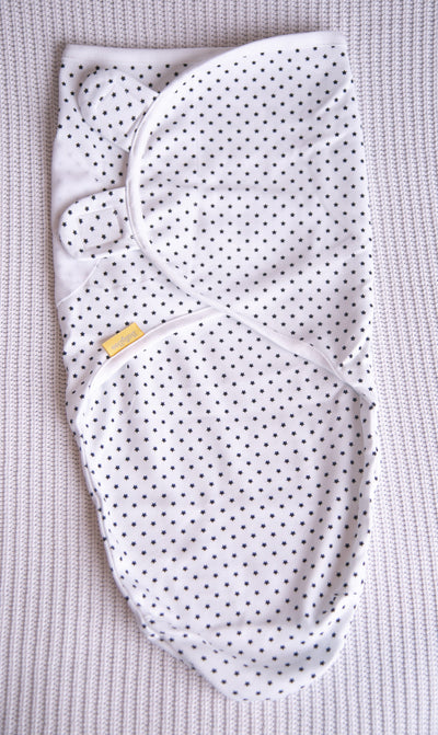 Mini monochrome stars organic cotton SwaddleBoo