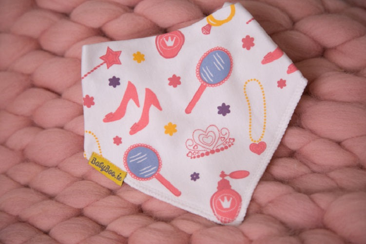 Little miss princess organic cotton DribbleBoo bandana bib