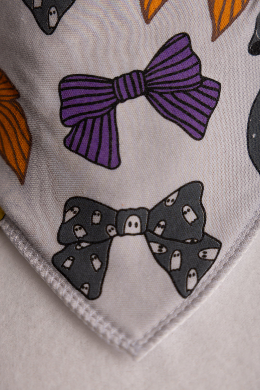 Spooky bows organic cotton DribbleBoo bandana bib