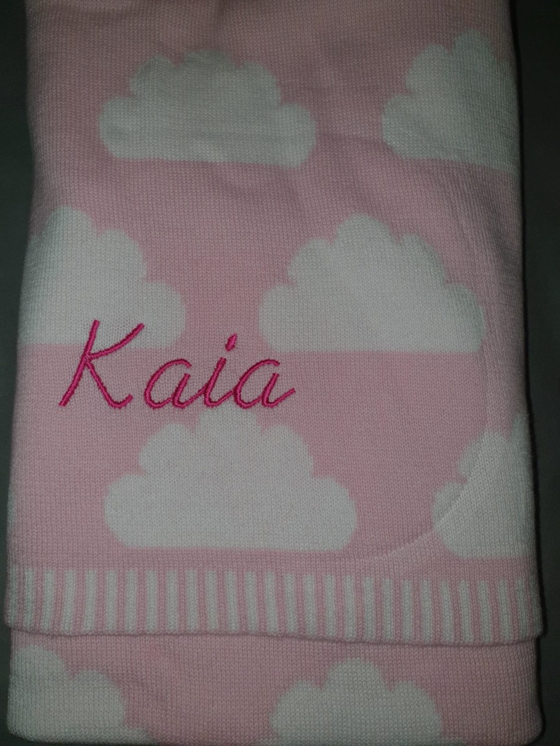 Organic cotton pink clouds BlankieBoo