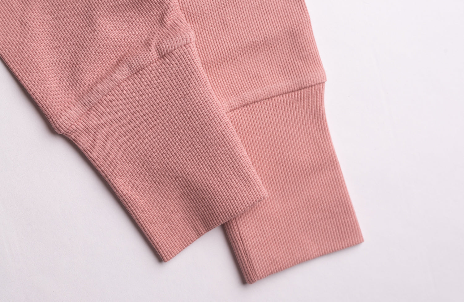 Rose ribbed organic cotton loungewear set