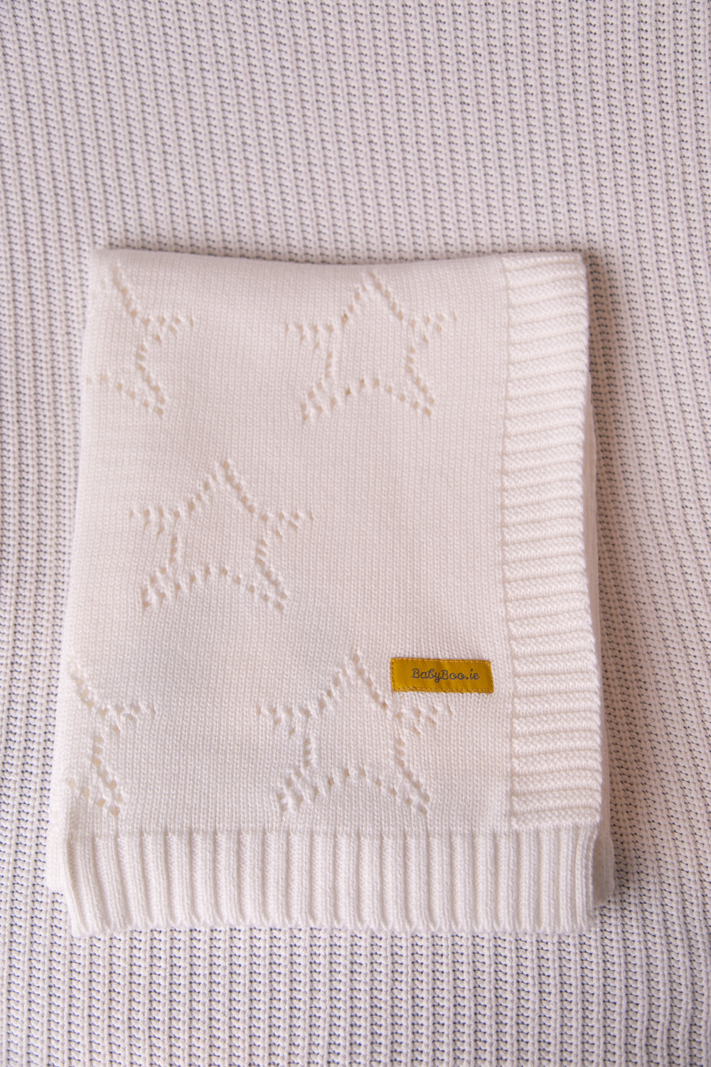 White organic cotton star style BlankieBoo