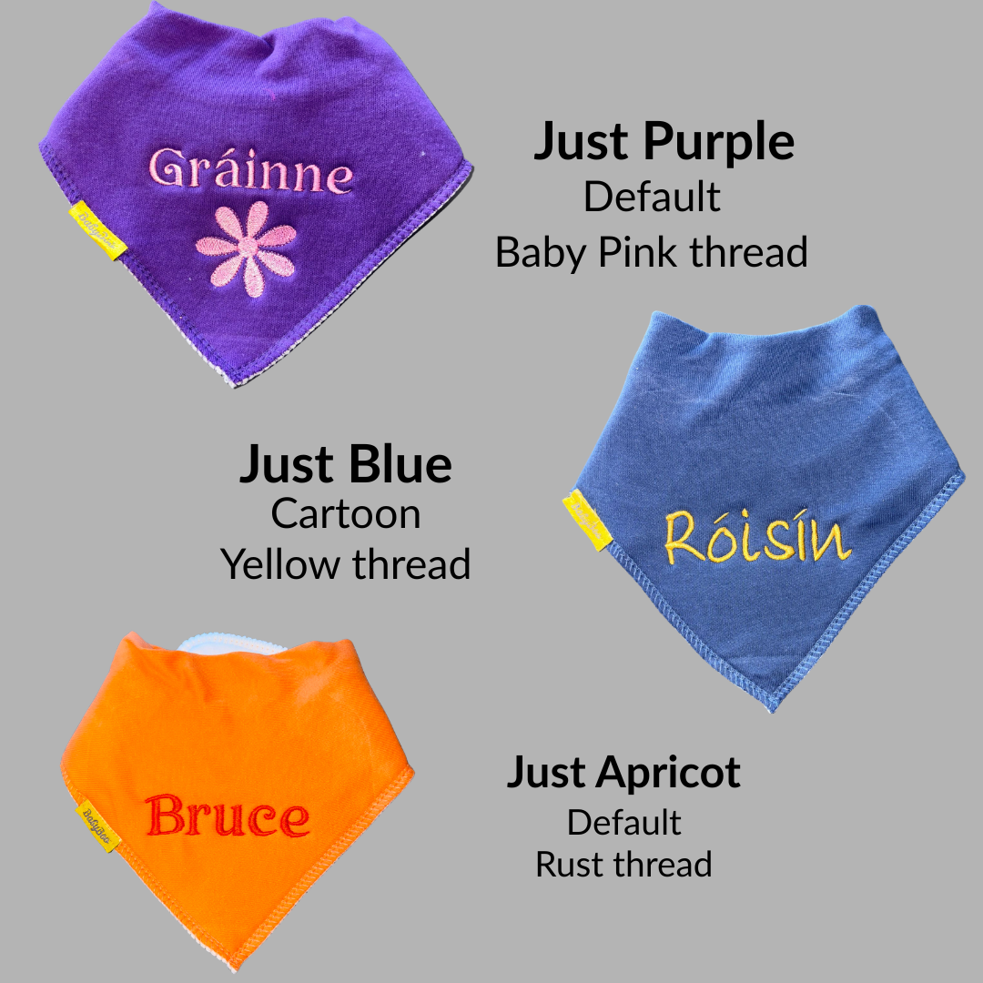 Personalised organic cotton DribbleBoo bandana bib