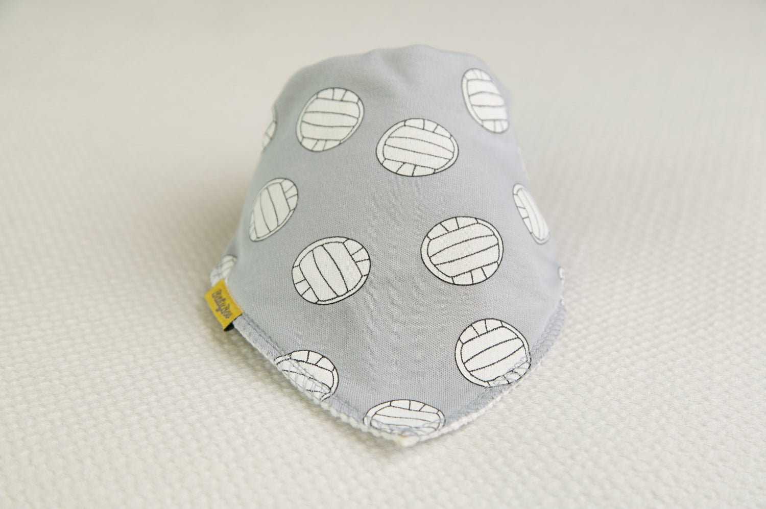 Grey football fan organic cotton DribbleBoo bandana bib