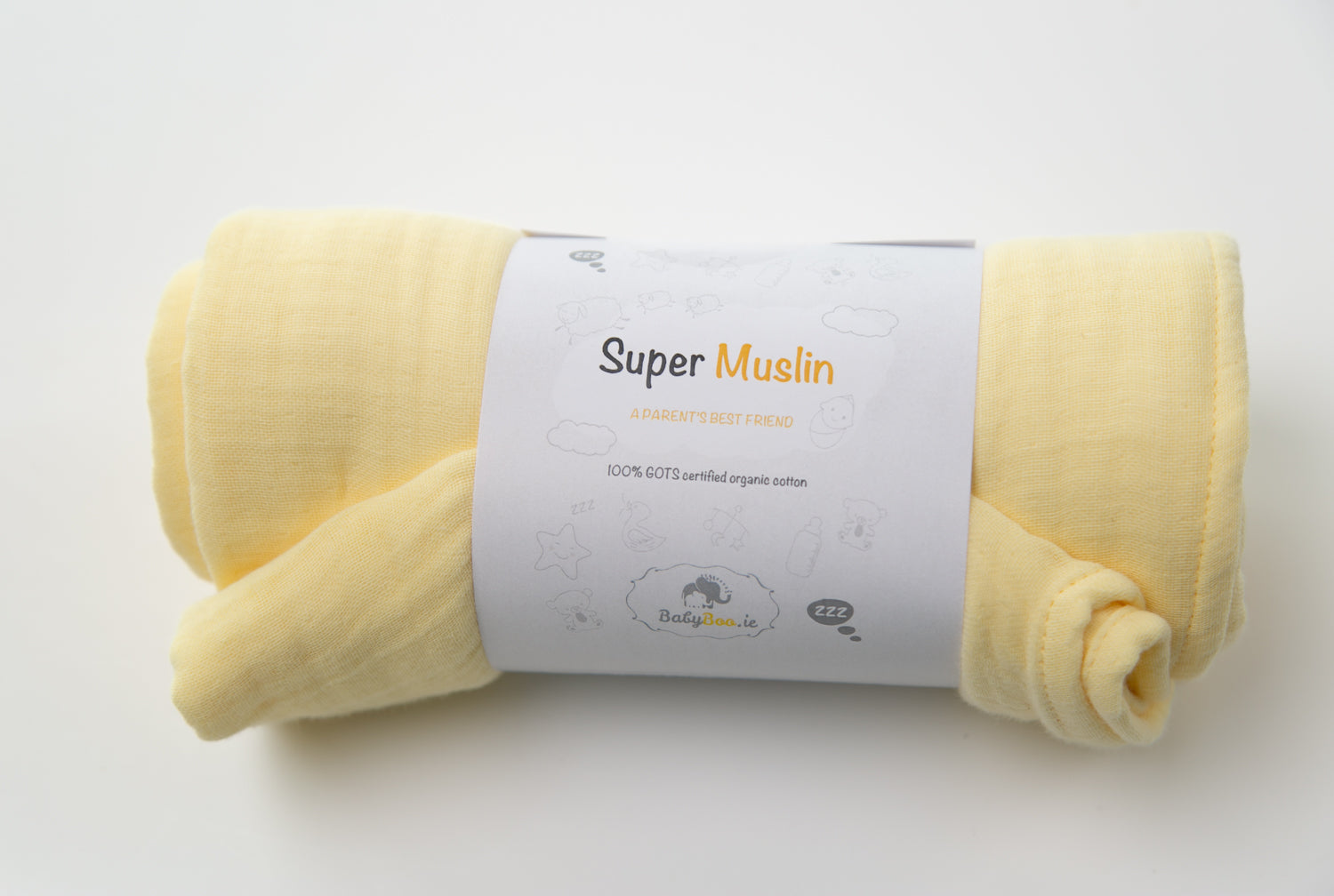 Lemon Organic Cotton super square muslin blanket