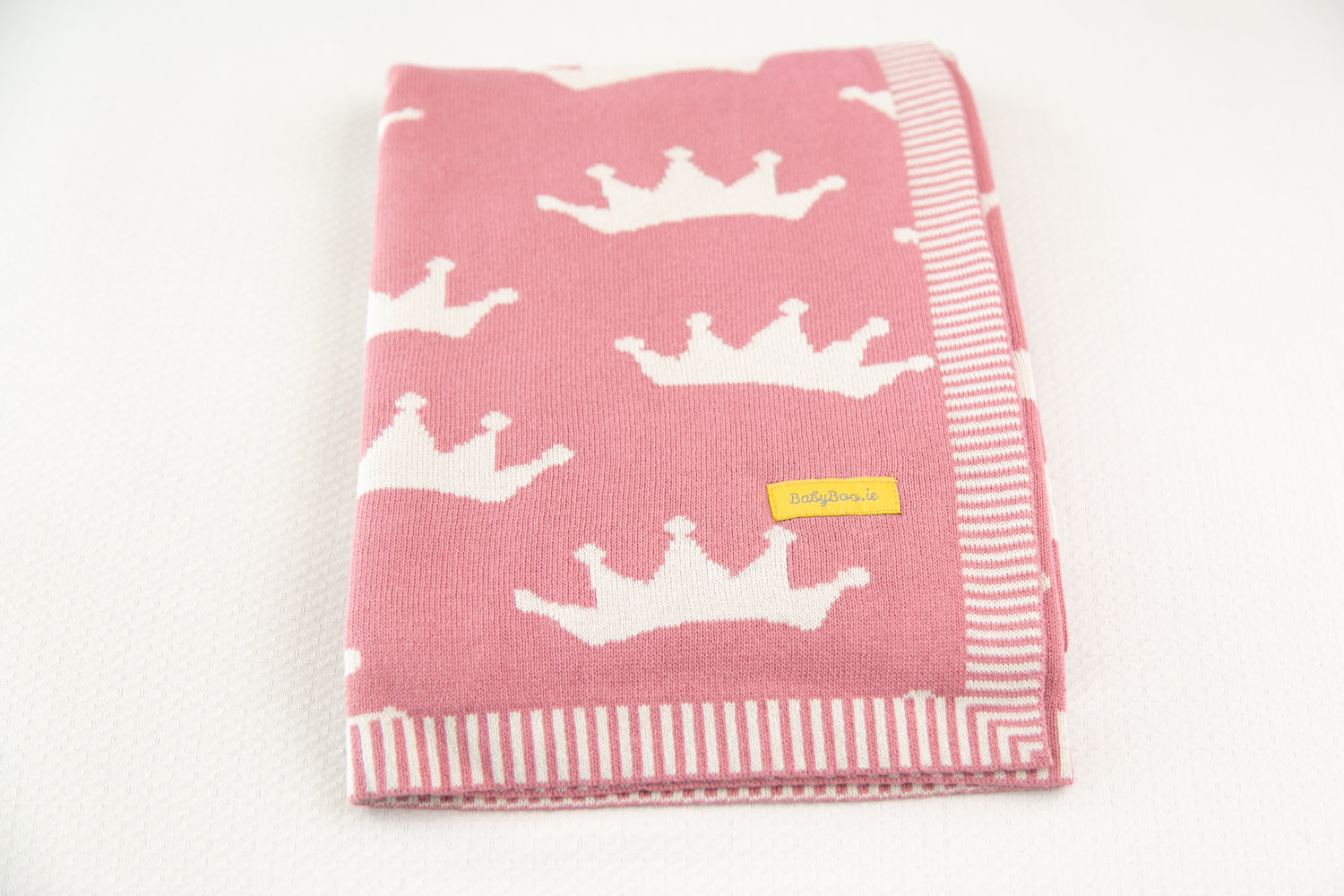 Organic cotton Pink Crowns BlankieBoo
