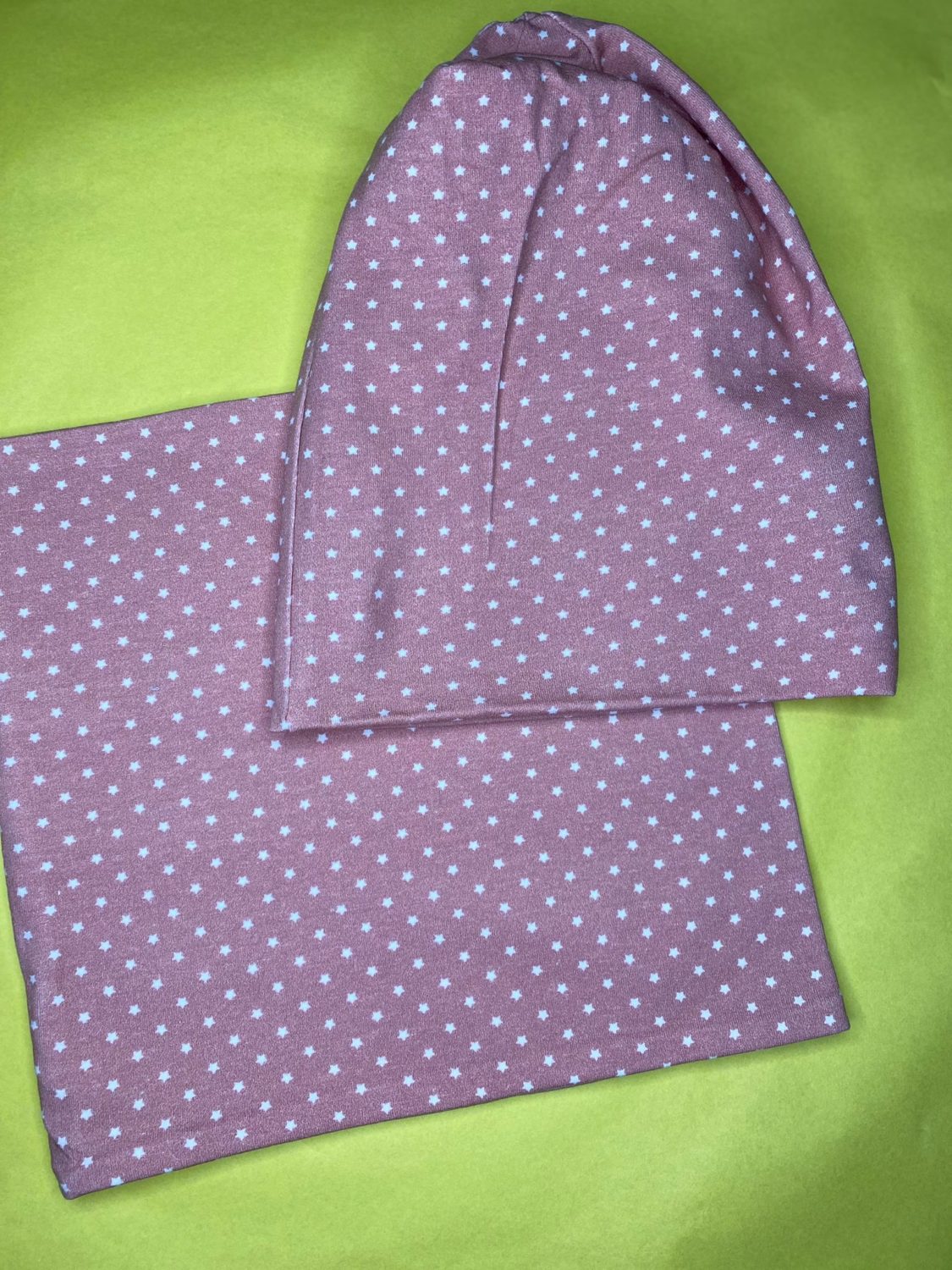 Tiny pink stars organic cotton BooLoop Scarf