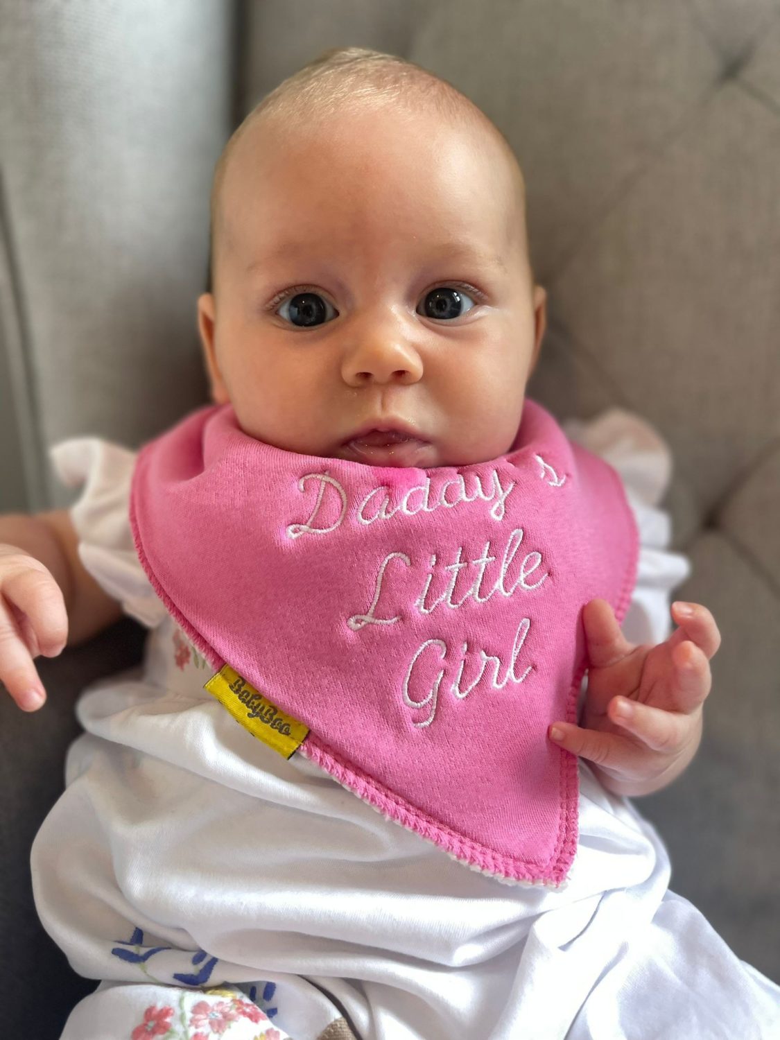 Daddy's Little Girl/Boy organic cotton bandana bib