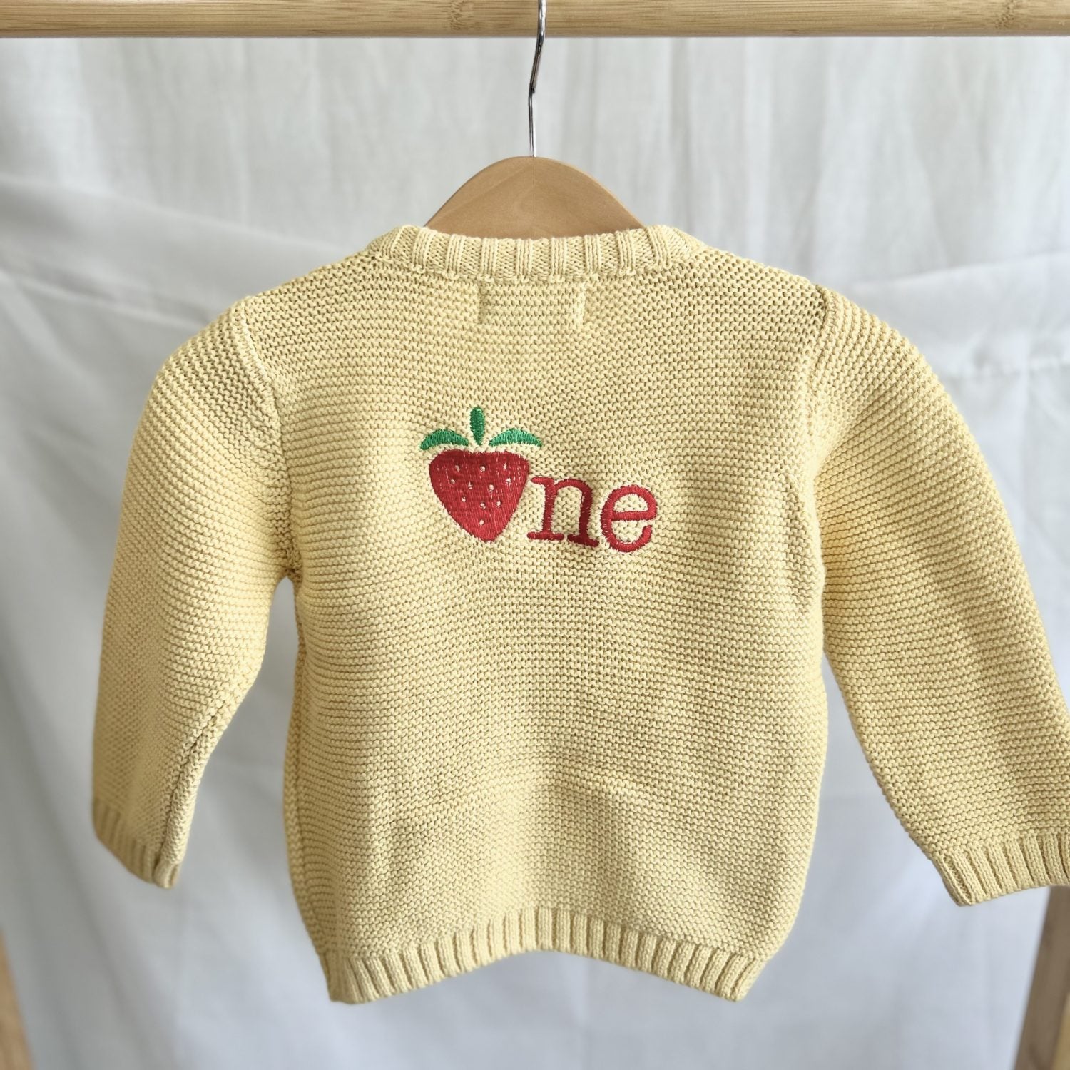 My Berry 1st Birthday Organic Cotton Zipped Cardigan