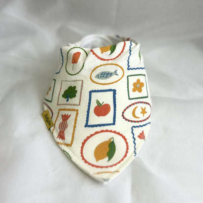 Mediterranean Vibes Organic Cotton DribbleBoo Bandana bib