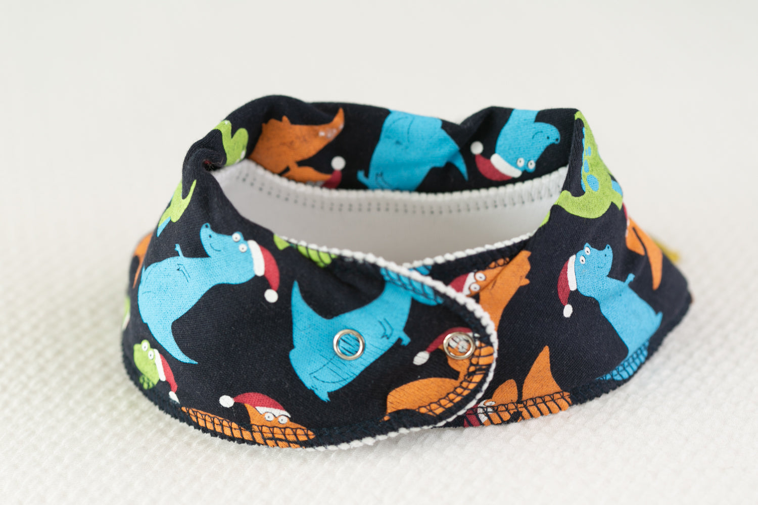 Christmas Dinos organic cotton DribbleBoo bandana bib