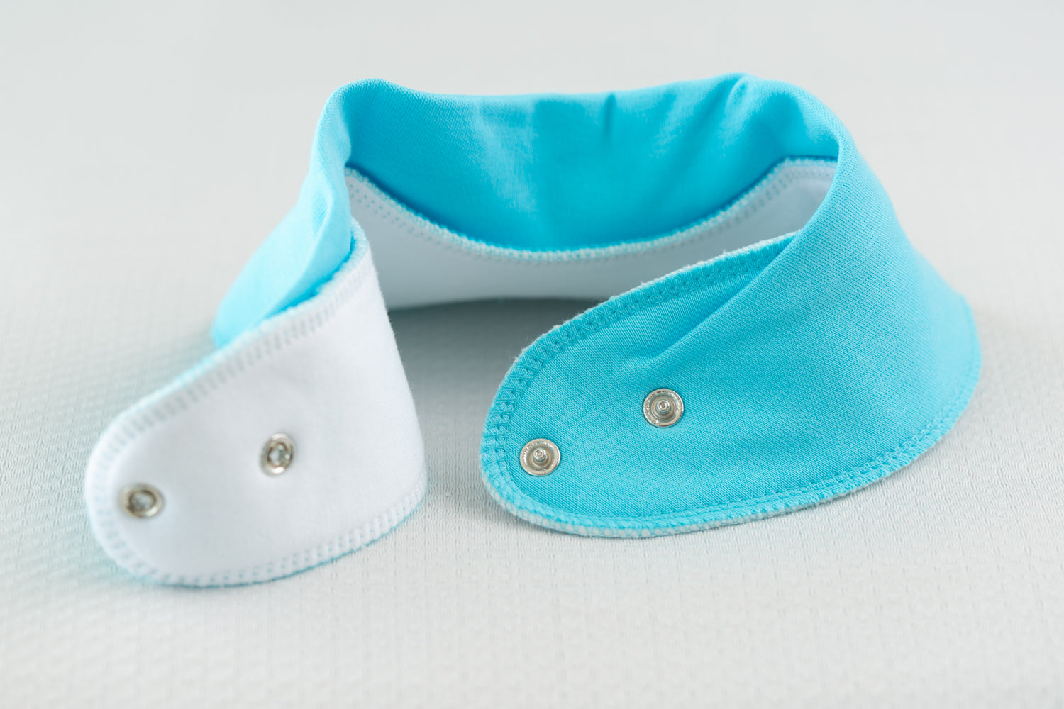 Turquoise Finbarr Fox organic cotton DribbleBoo bandana bib