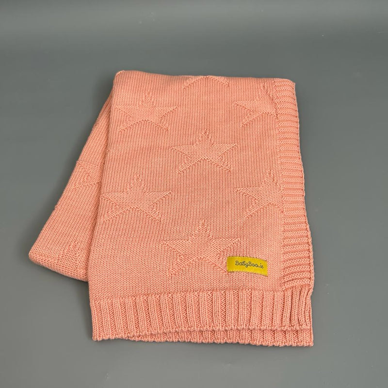 Our little star coral organic cotton BlankieBoo