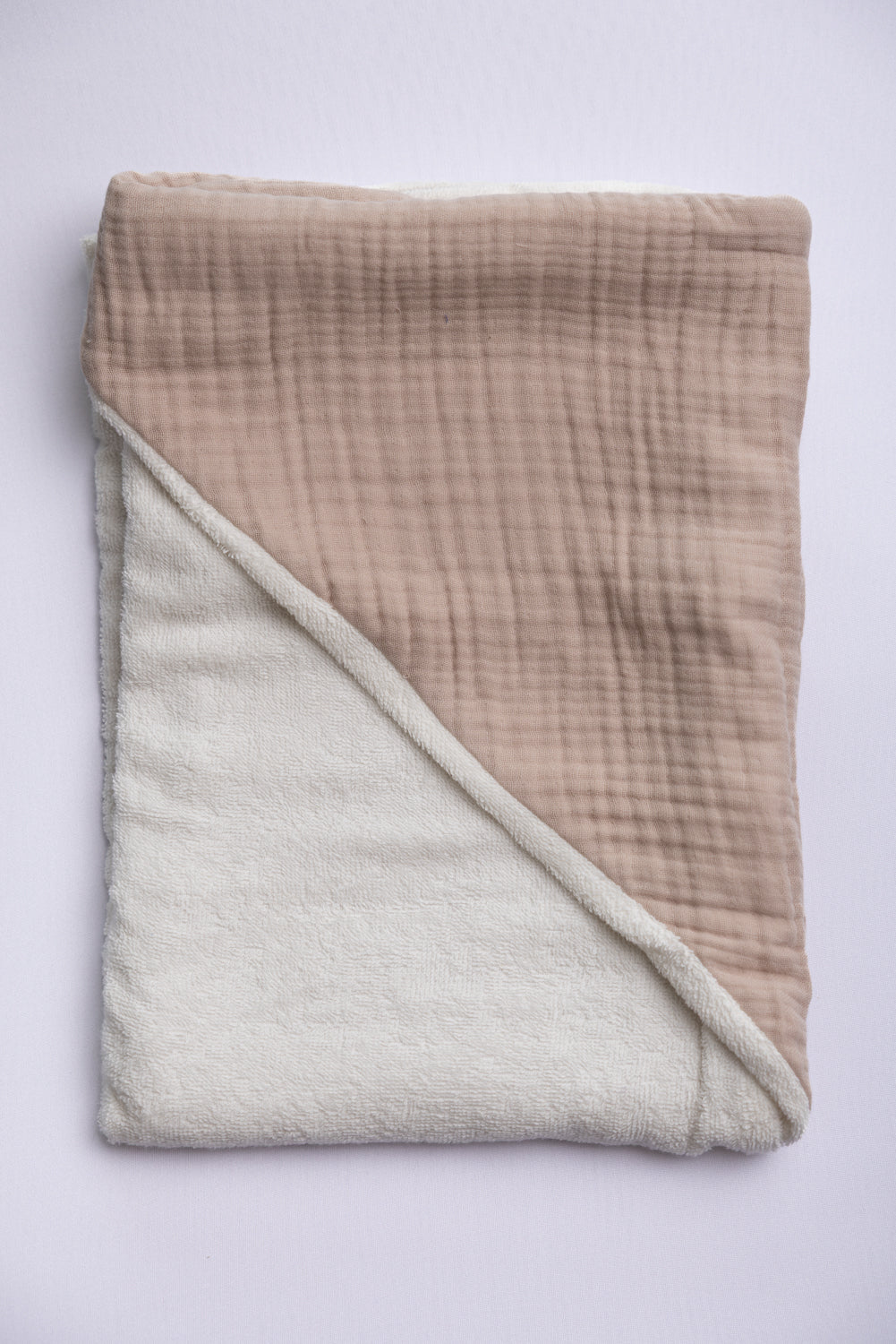 Sand organic cotton hooded towel