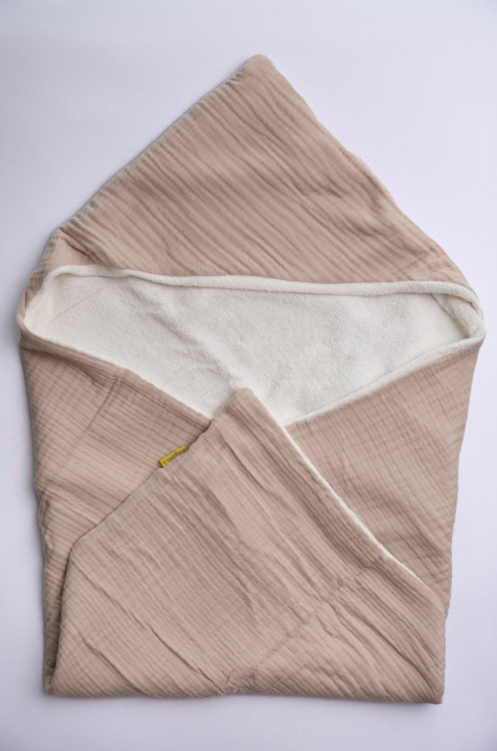 Sand organic cotton hooded towel
