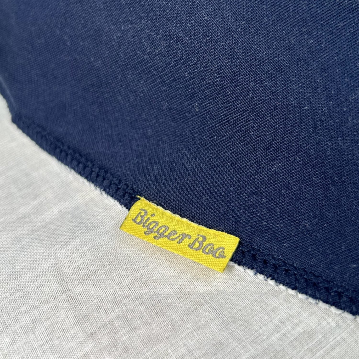 Plain navy organic cotton BiggerBoo bandana bib (age 3+)